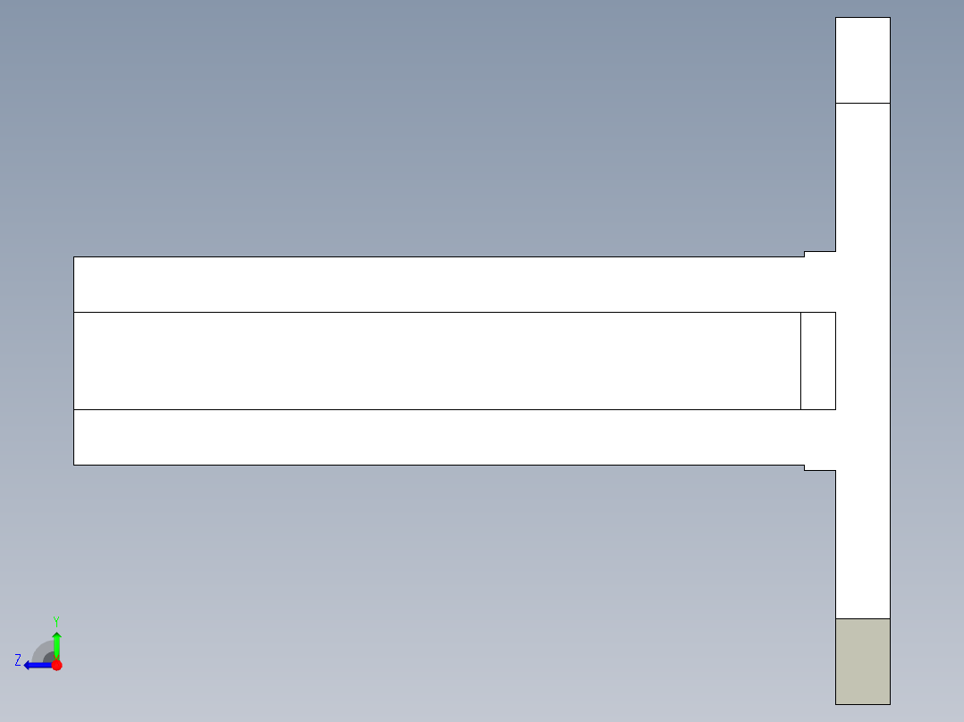 雙面基座1910-3D多系列多零件图纸模型右视图