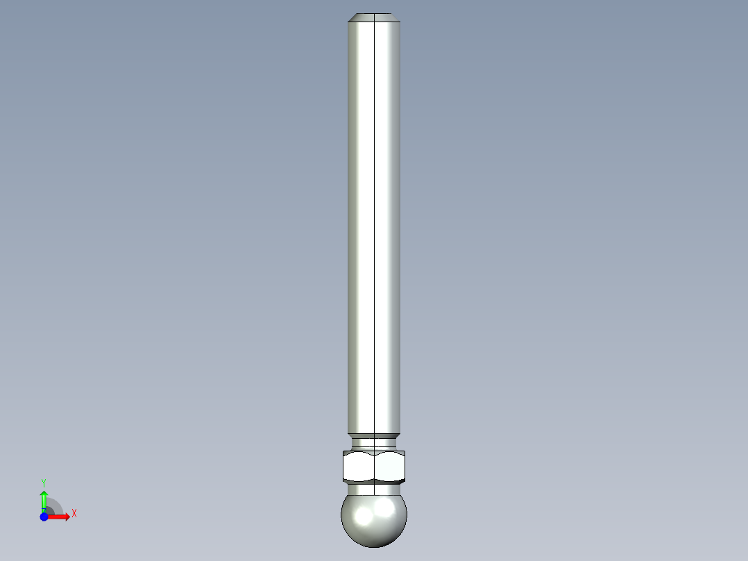 型材-KJN M12X100 THREADED ROD 098DM12100M前视图