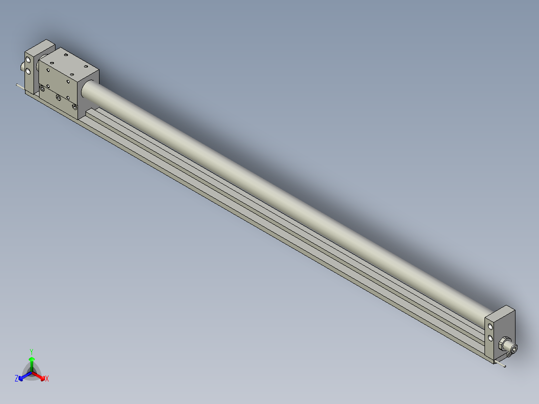 磁耦合无杆滑轨RMH系列14款正等轴测图