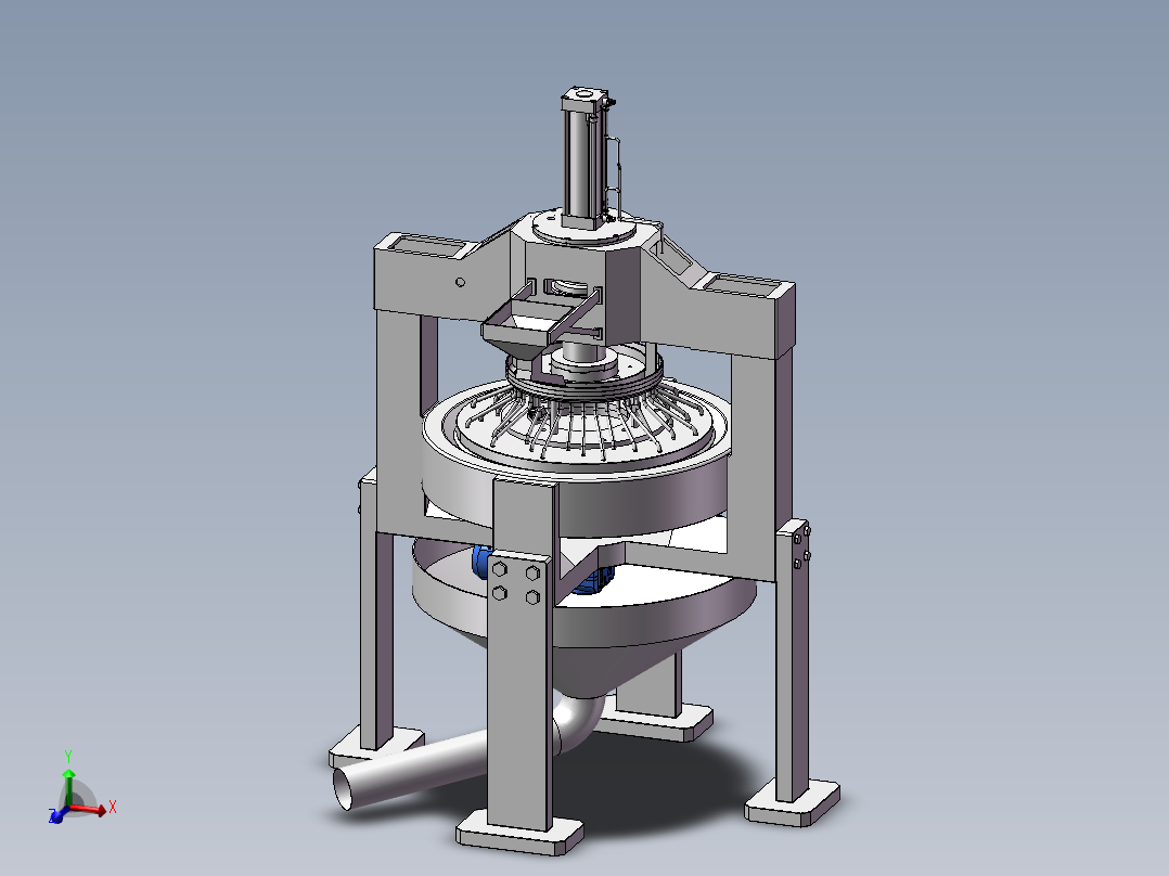 胶原蛋白制粉机主视图