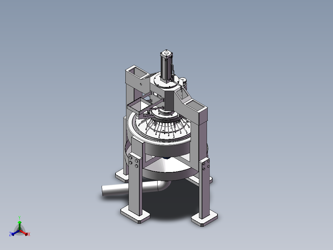 胶原蛋白制粉机正等轴测图