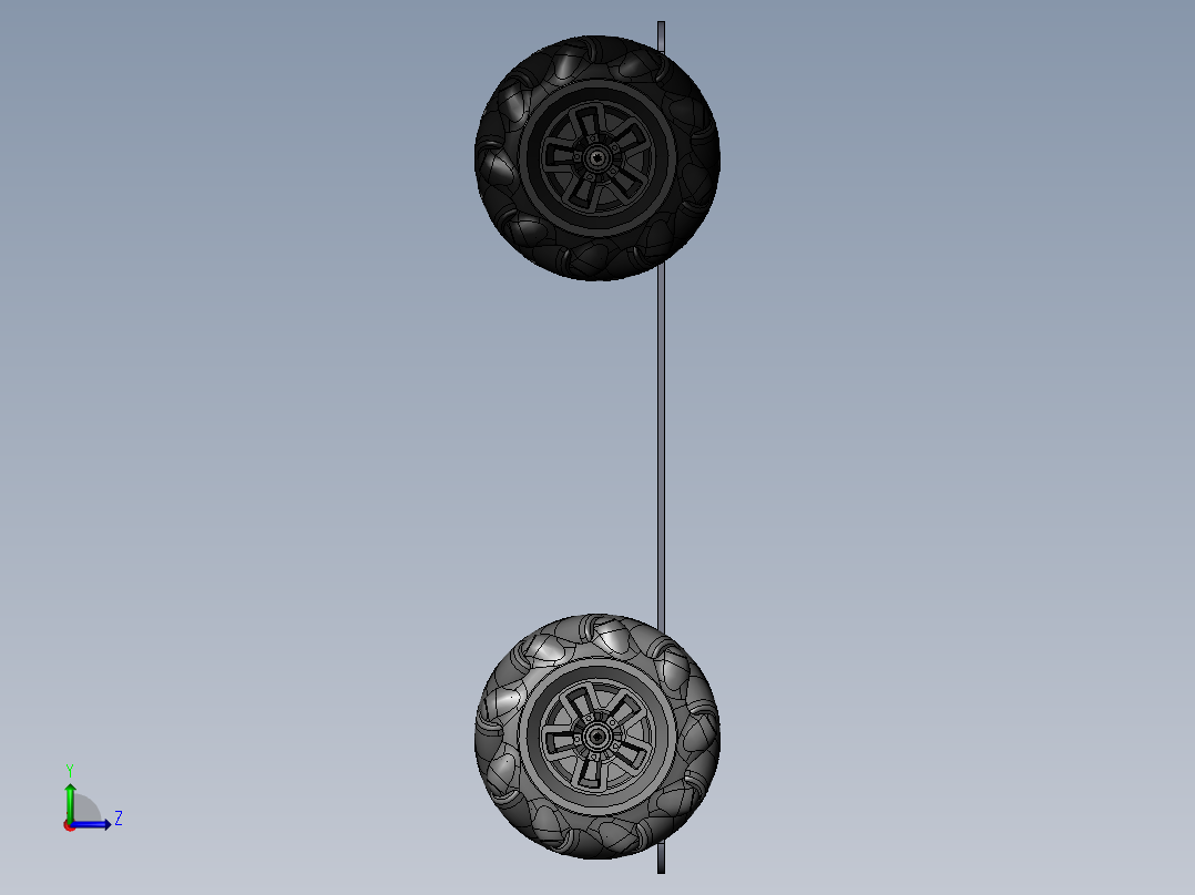 麦克纳姆轮小车左视图