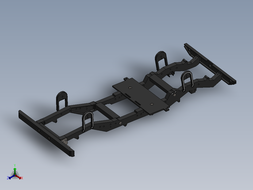 汽车底盘总成正等轴测图