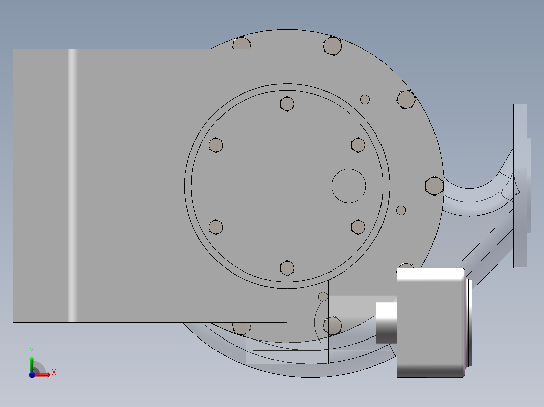化工屏蔽泵前视图
