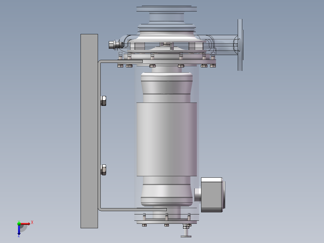 化工屏蔽泵俯视图