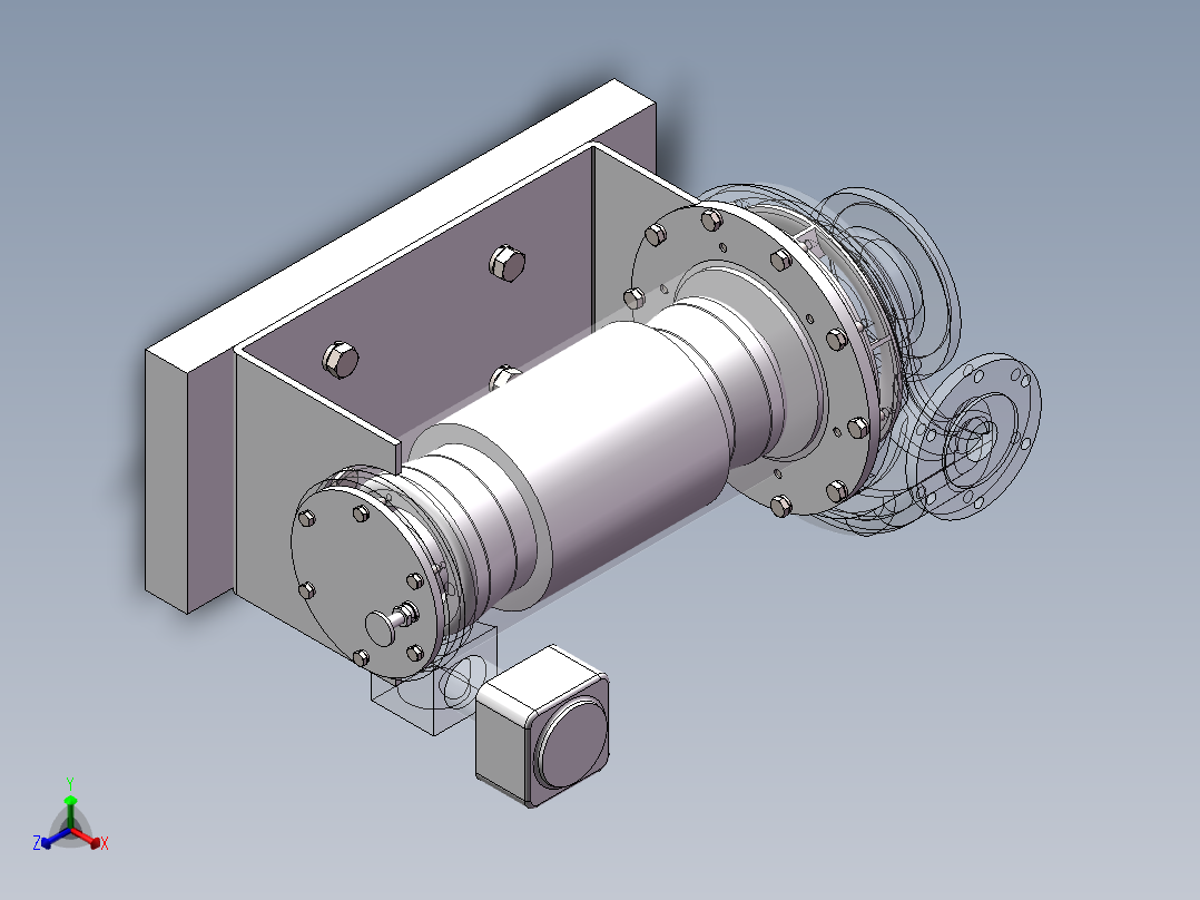 化工屏蔽泵正等轴测图