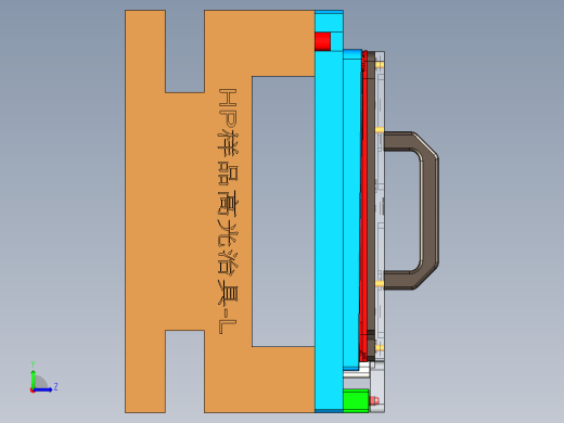 HP笔记本CNC工装夹具三维模型高光样品治具-191224左视缩略图