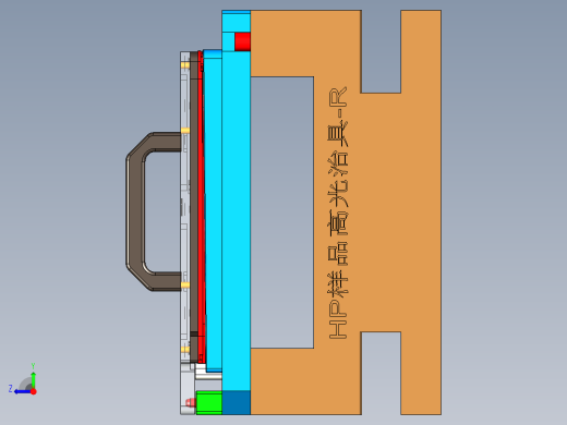 HP笔记本CNC工装夹具三维模型高光样品治具-191224右视缩略图