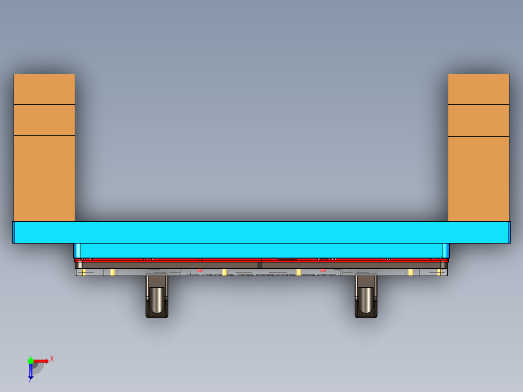 HP笔记本CNC工装夹具三维模型高光样品治具-191224俯视图
