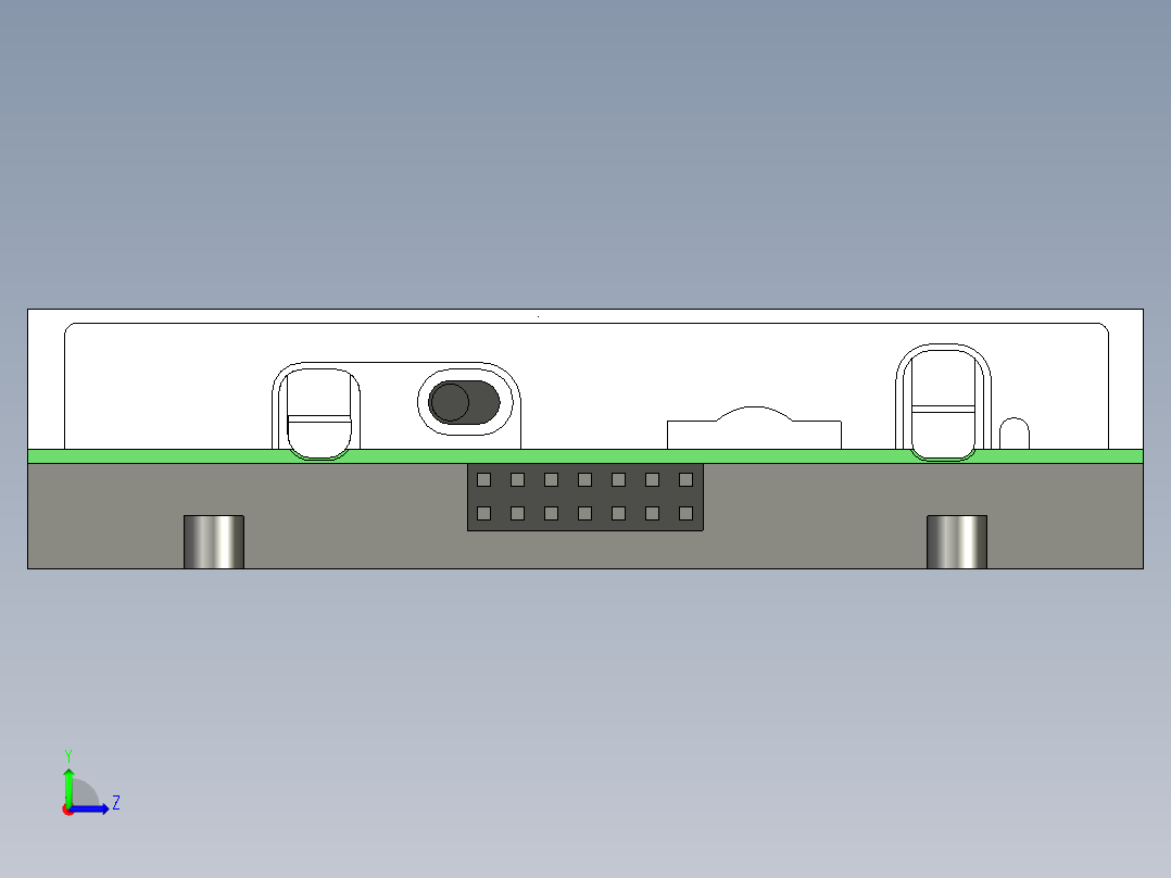 A0002503-卡德计算机 ADV 参考模型左视图