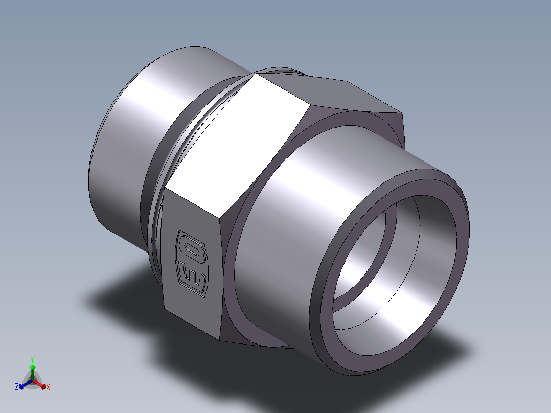 公制螺纹O圈密封、1DH-36-33主视图