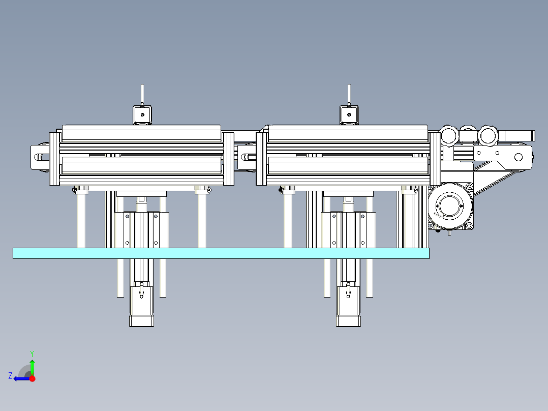 料盘搬运线设计右视图