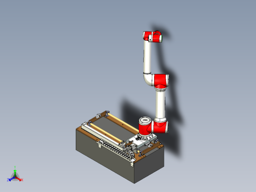 无杆气缸驱动轻负载机器人第七轴地轨设计