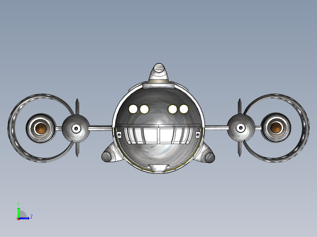 宇宙飞船左视图