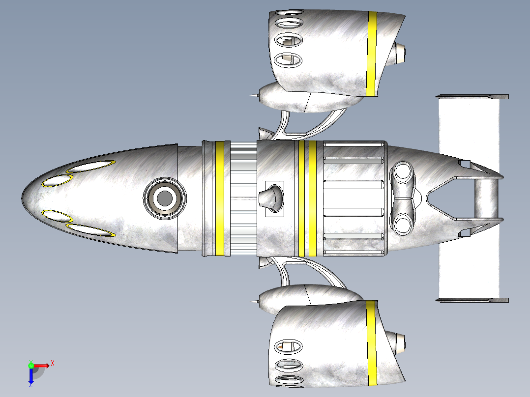 宇宙飞船俯视图