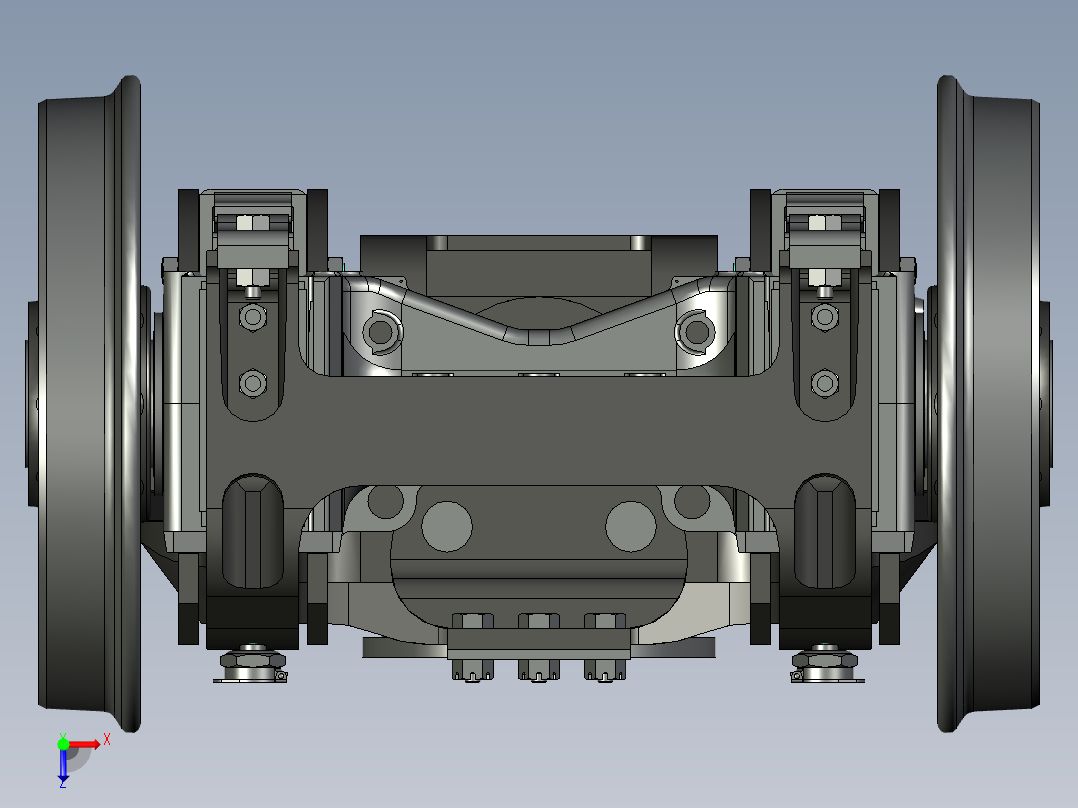 A0003371-外部领先转向架卡车俯视图