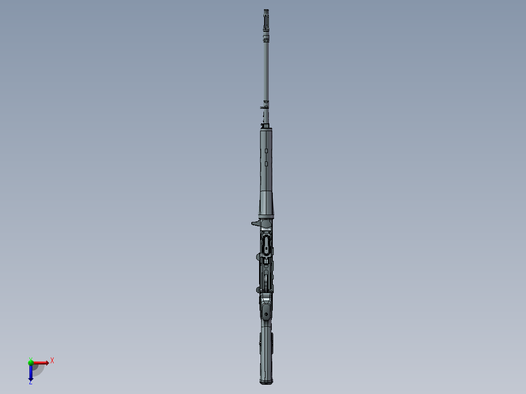 手枪左轮冲锋枪老式狙击步枪设计3D图纸SVD 79 STP IGS SW INV UG X_T俯视图