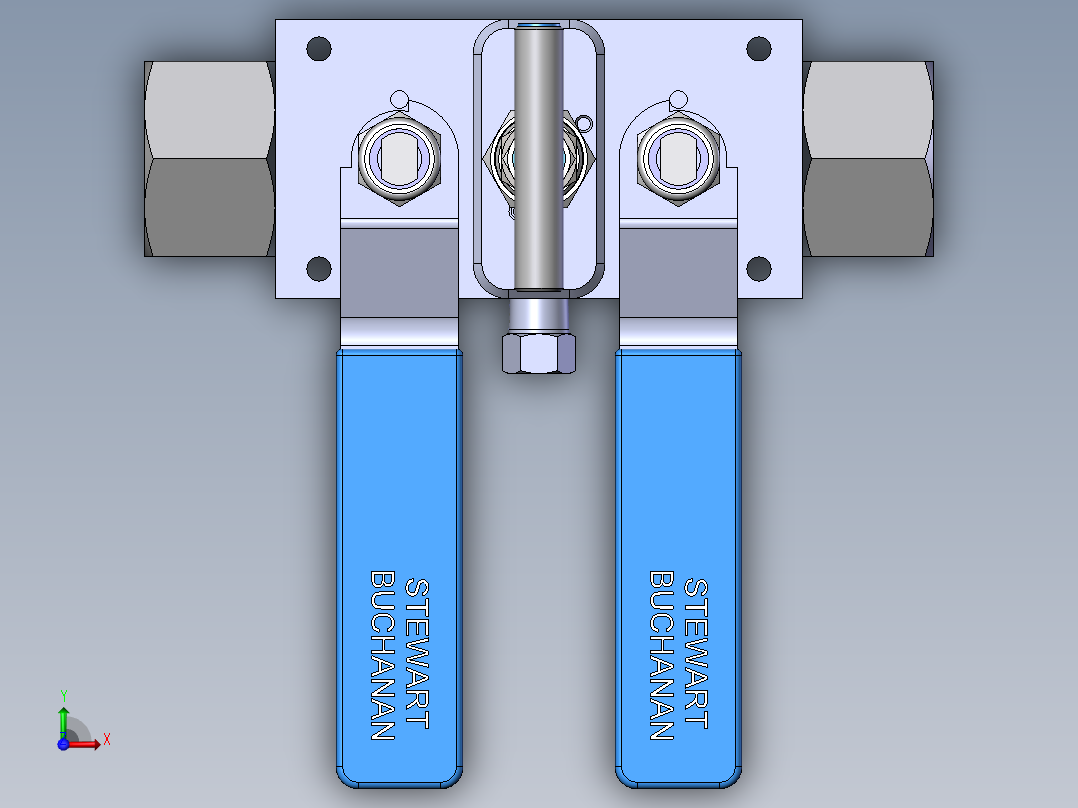 BVN型-双截止放气阀模型前视图