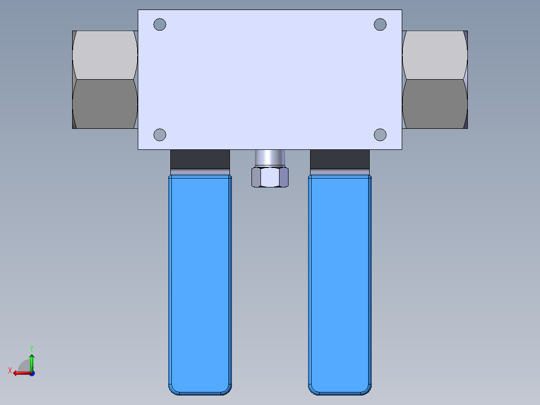 BVN型-双截止放气阀模型后视图