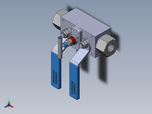 BVN型-双截止放气阀模型正等轴测缩略图