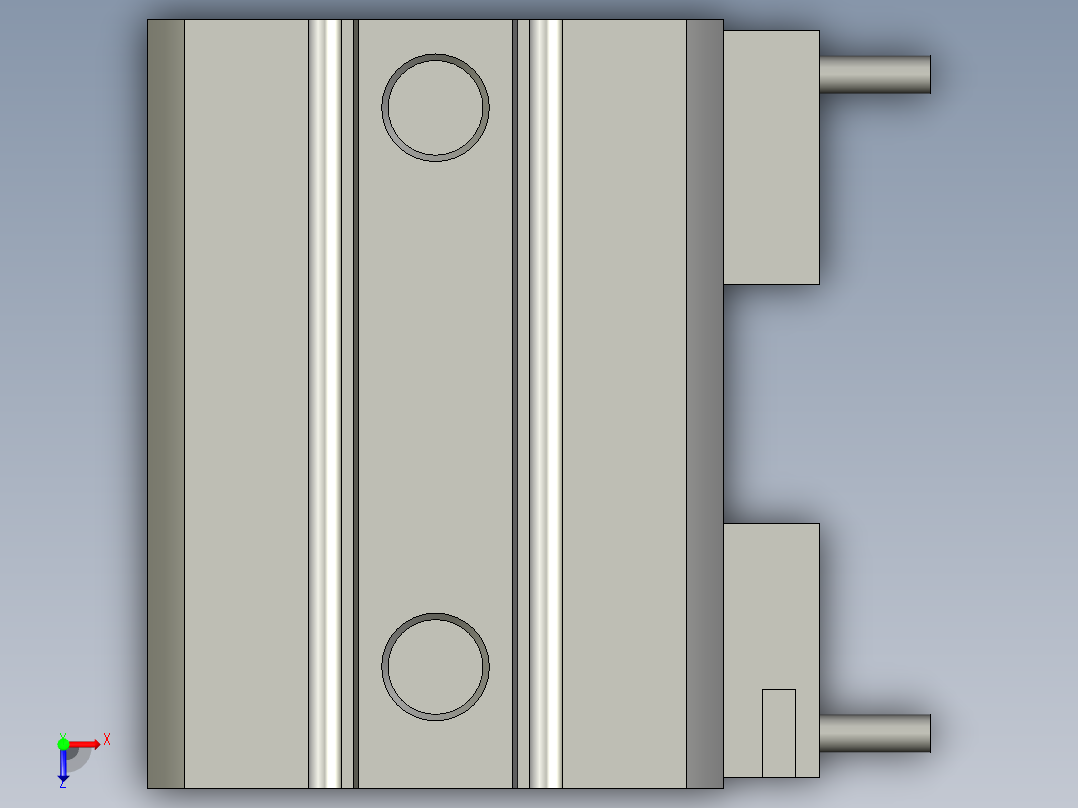 23LM001標準件-氣缸缸體-CDQ2A40-30DM-A730俯视图