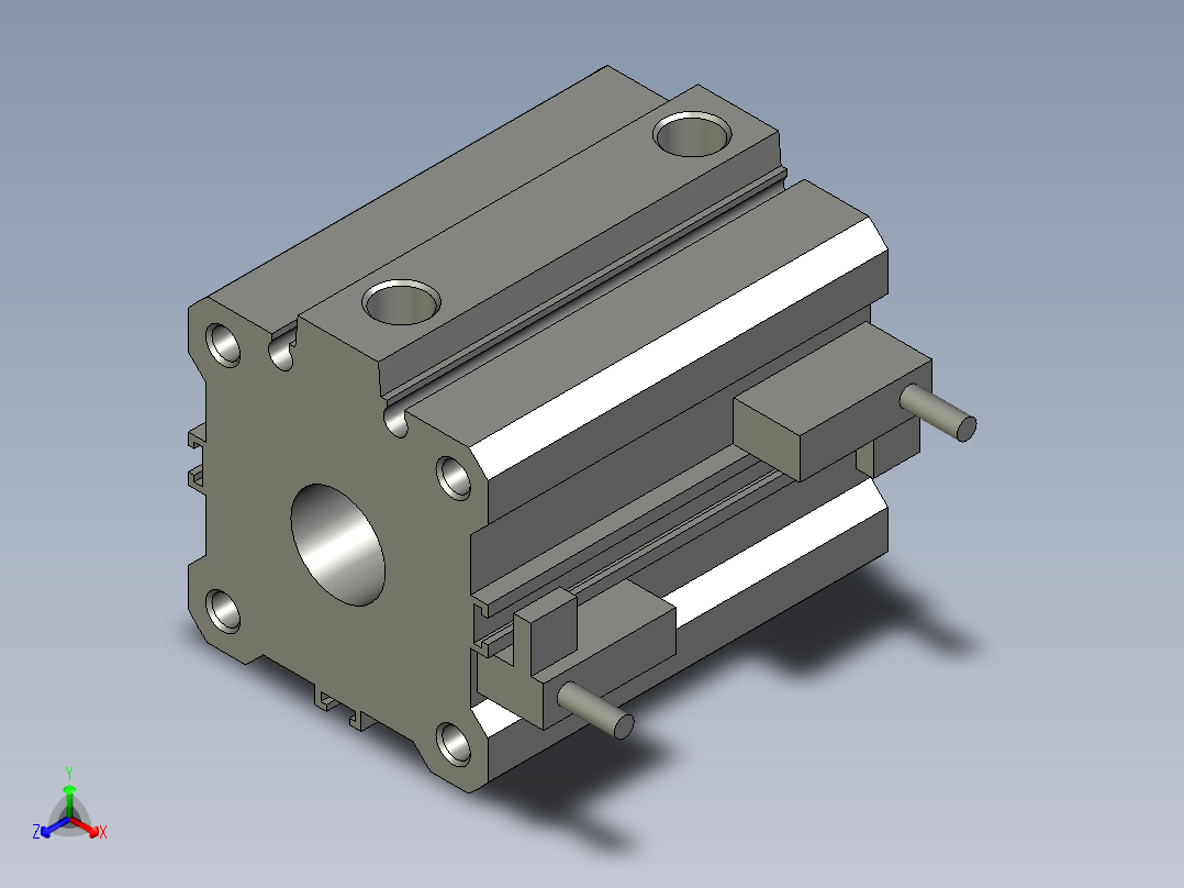 23LM001標準件-氣缸缸體-CDQ2A40-30DM-A730正等轴测图