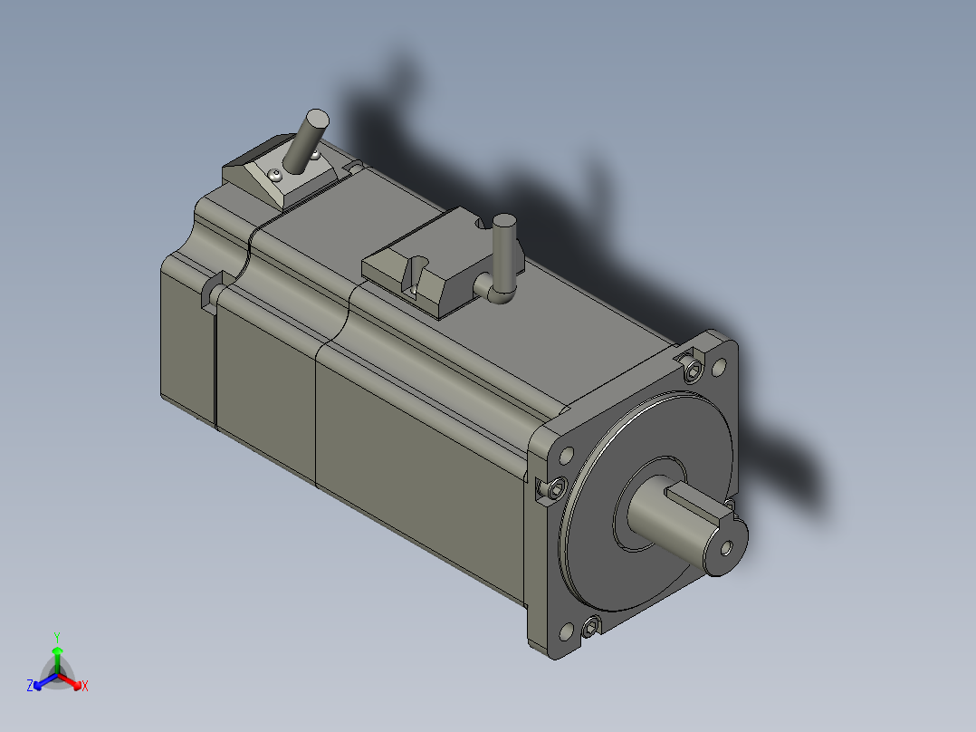 松下075刹车电机MHMD082G1V-ON主视图