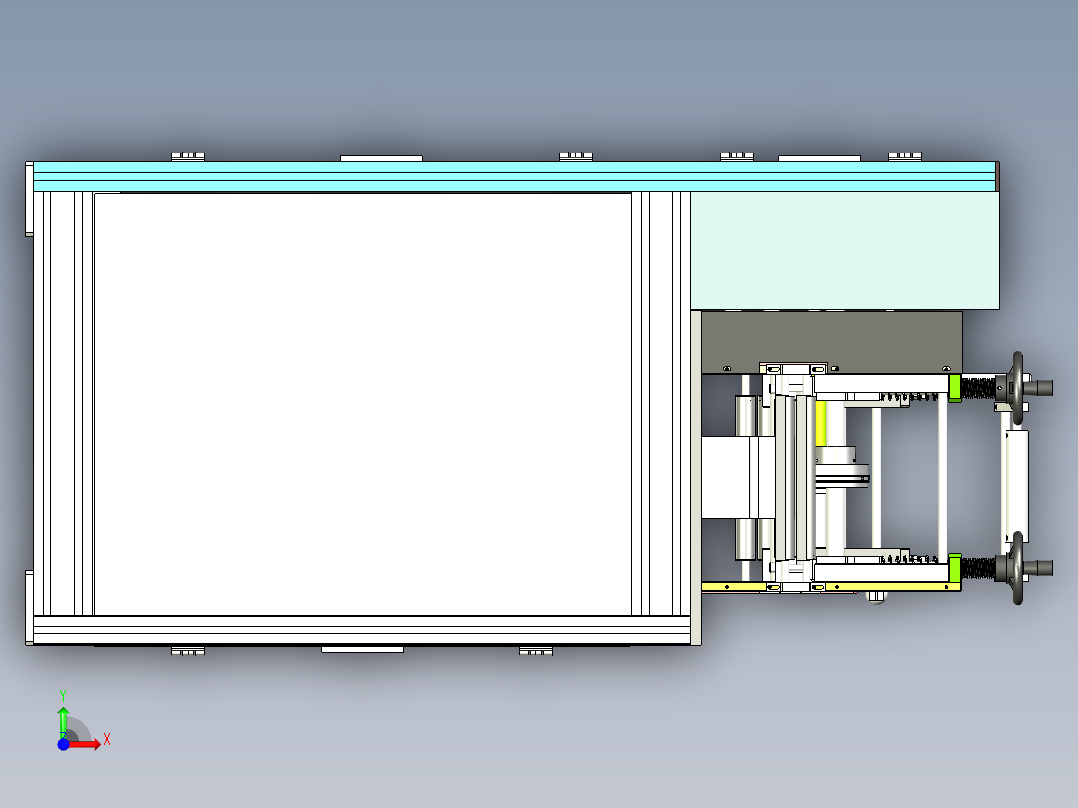 薄膜带输送设备设计前视图