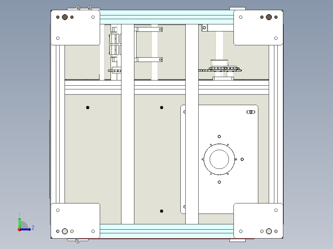 薄膜带输送设备设计左视图