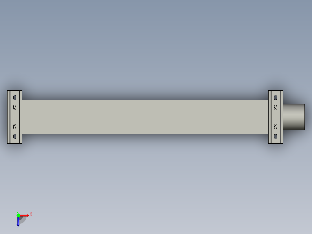 弘孚横流风机50530俯视图