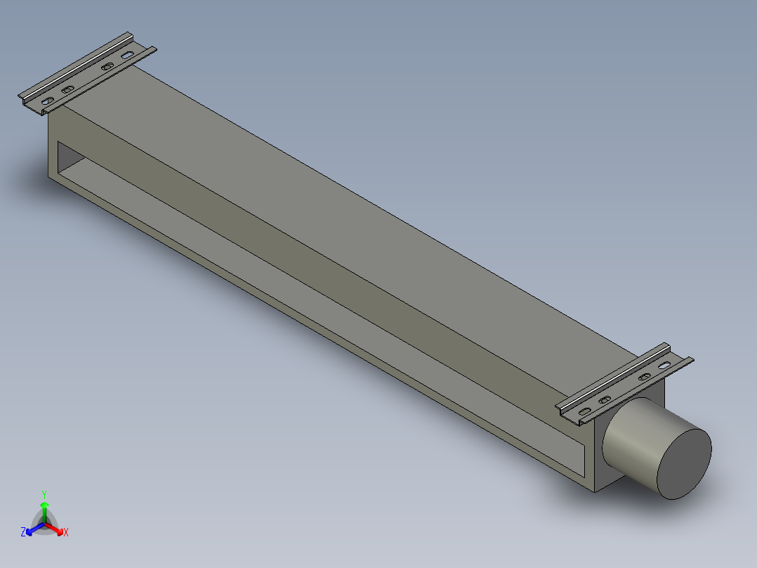 弘孚横流风机50530正等轴测图