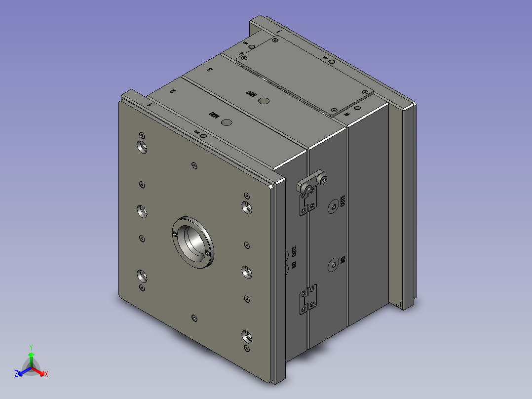连接器插头模具结构主视图
