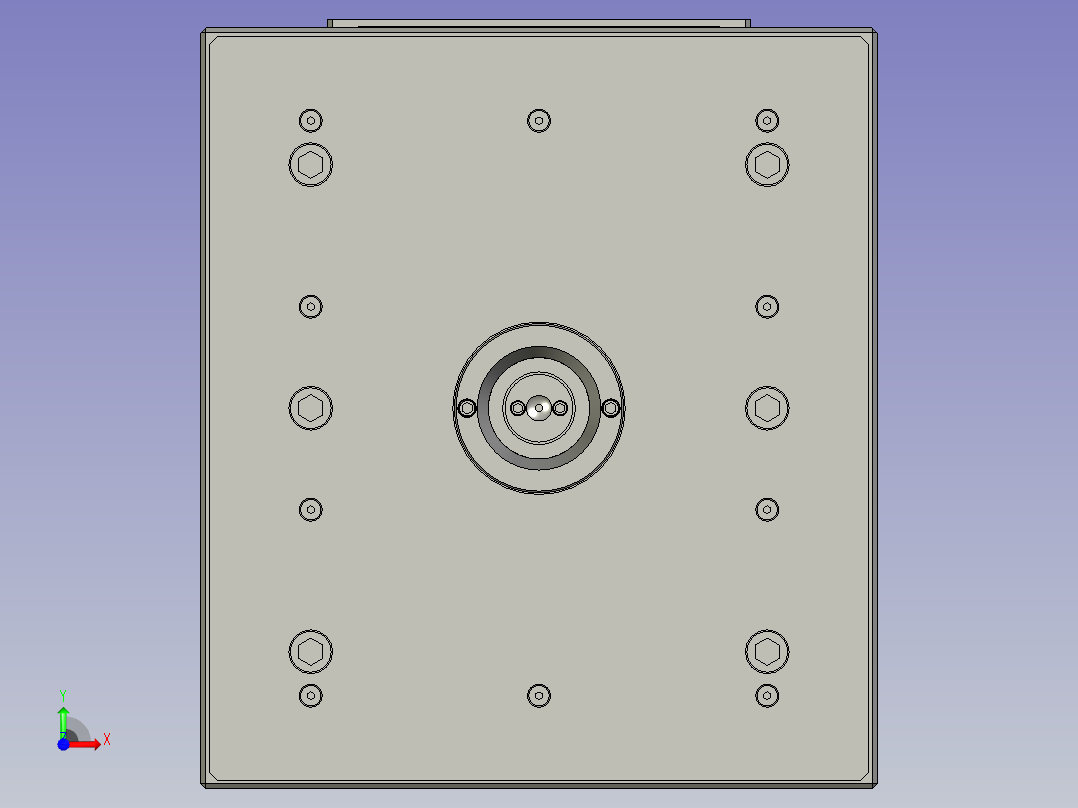 连接器插头模具结构前视图