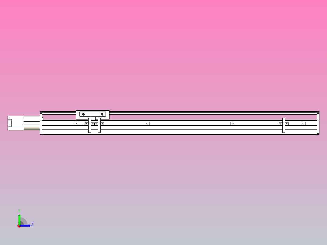 MTH10标准螺杆滑台[MTH10-L#-500-BC-P10-C3]左视图