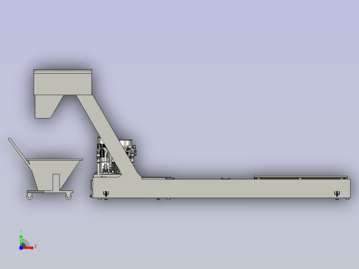MZ链式排屑器装配体前视缩略图