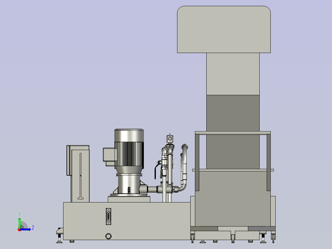MZ链式排屑器装配体左视图
