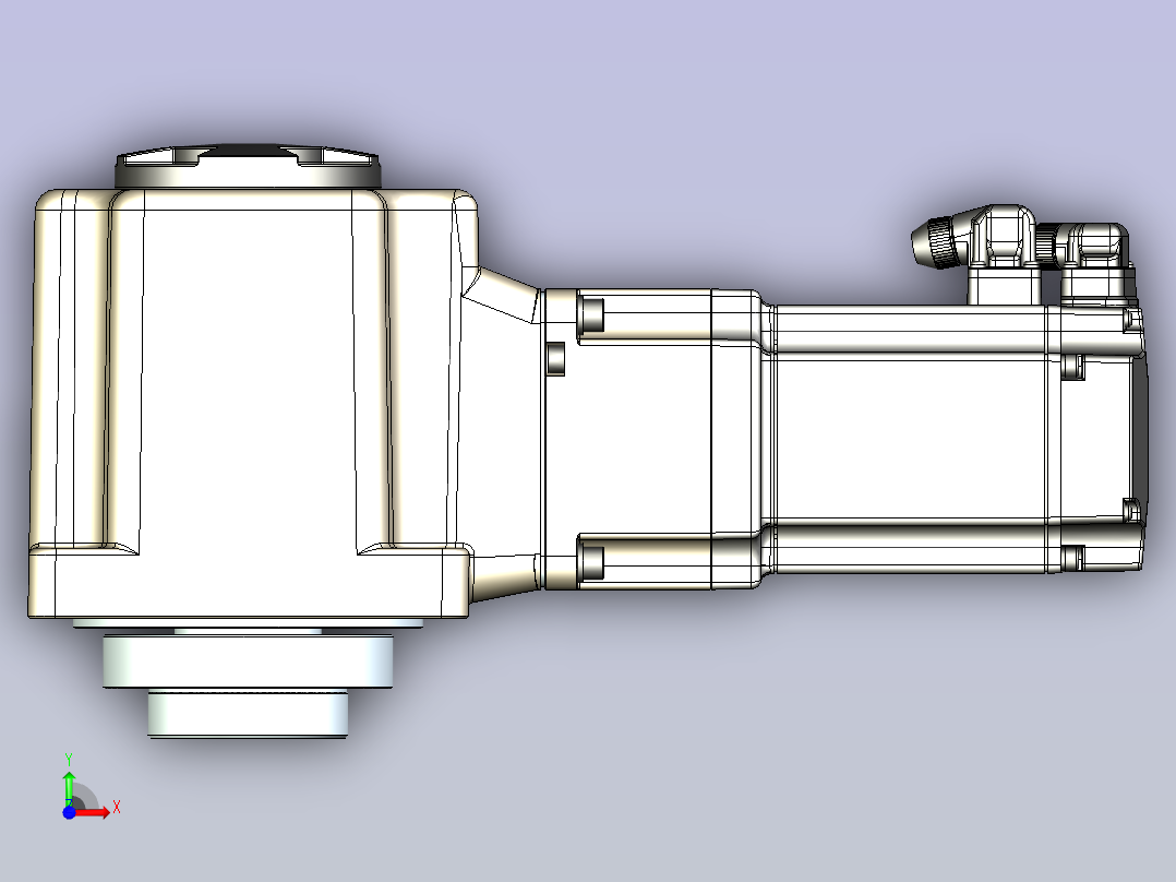 JSCC精研伺服减速电机 130mrf1前视图