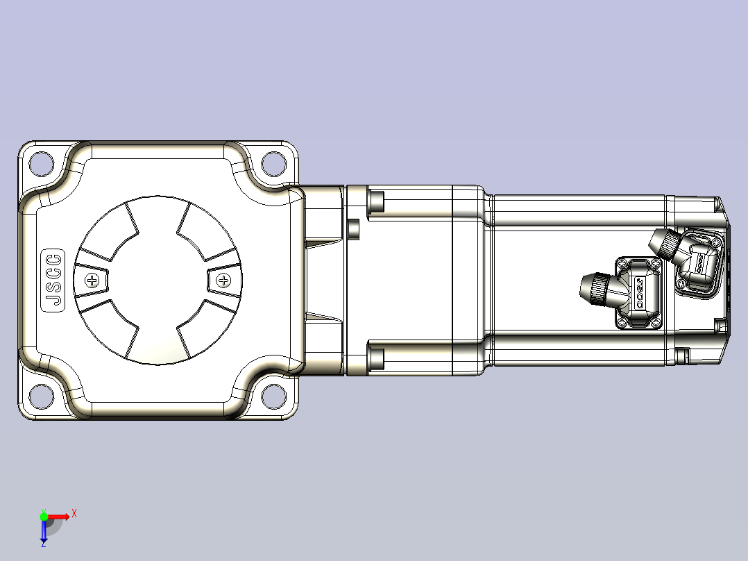 JSCC精研伺服减速电机 130mrf1俯视图