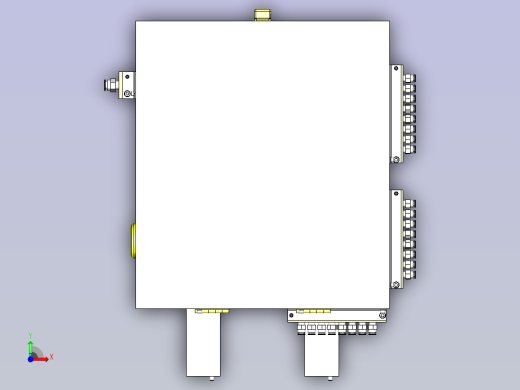 一款气动机器BOX化3D图模型前视缩略图