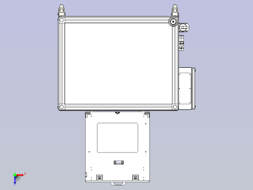 干燥机设备3D模型俯视缩略图