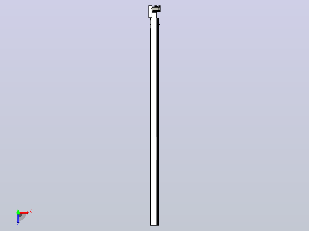 皮带直线轴半封闭可选导轨TPA-HNB-105D-90-L2350-MR-C-P20-N3俯视图