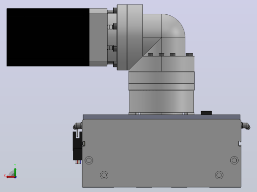 DMG220-RCM齿轮齿条模组直线滑台（电机右折）[DMG220-L20S400-DT750-C2U-LCM-P7]后视缩略图