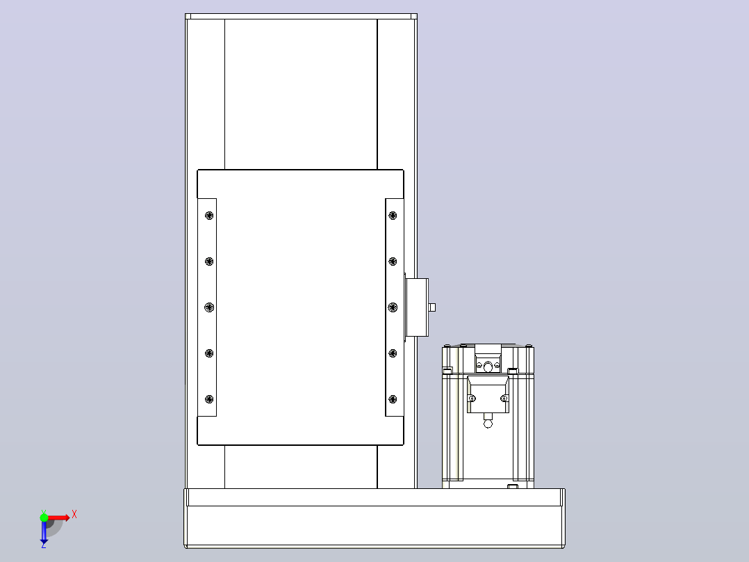 滚珠丝杠直线轴带导轨全封闭TPA-HCR-202D-2510C-L100-MR-Y-P75-N3俯视图
