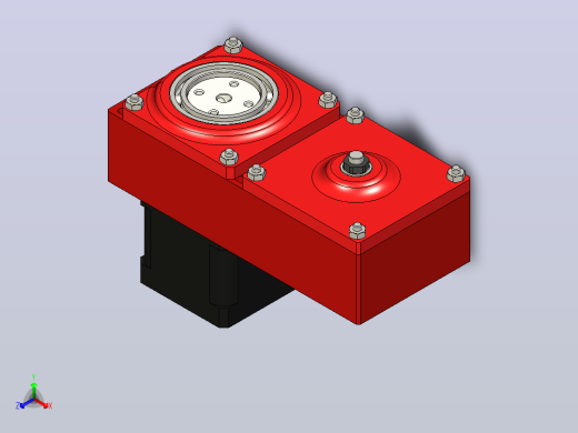 Nema 17 2GT 200双皮带减速器正等轴测缩略图