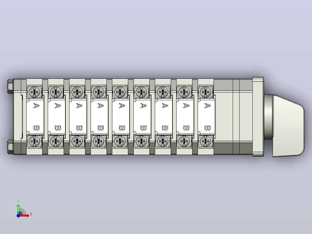 LW112-16-9万能转换开关三维模型202011前视图