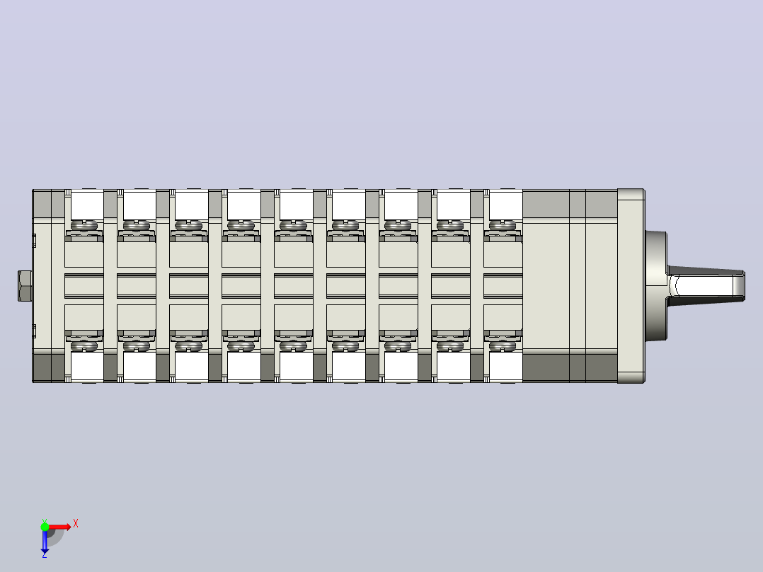 LW112-16-9万能转换开关三维模型202011俯视图
