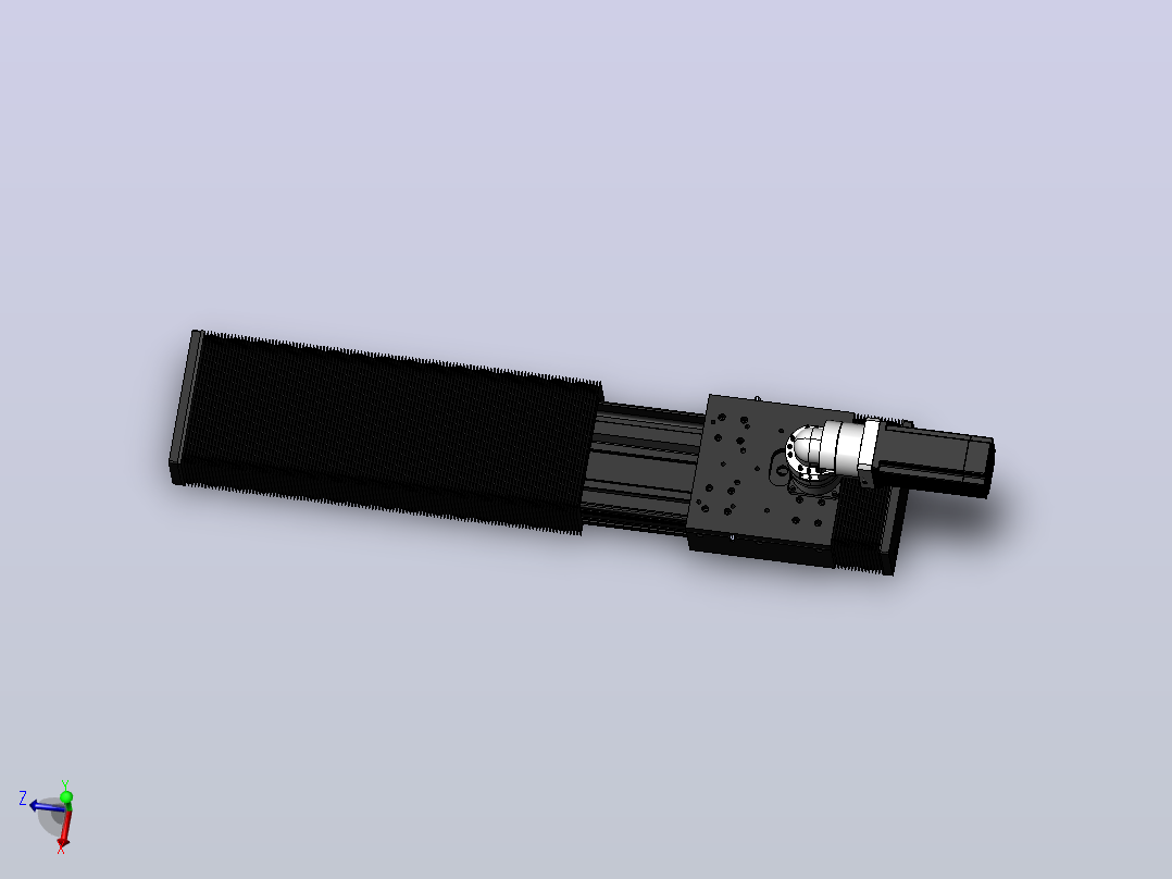 DMG135-FCR齿轮齿条模组直线滑台（电机前折）[DMG135-L11S500-DT400-A2D-FCR-P7]主视图