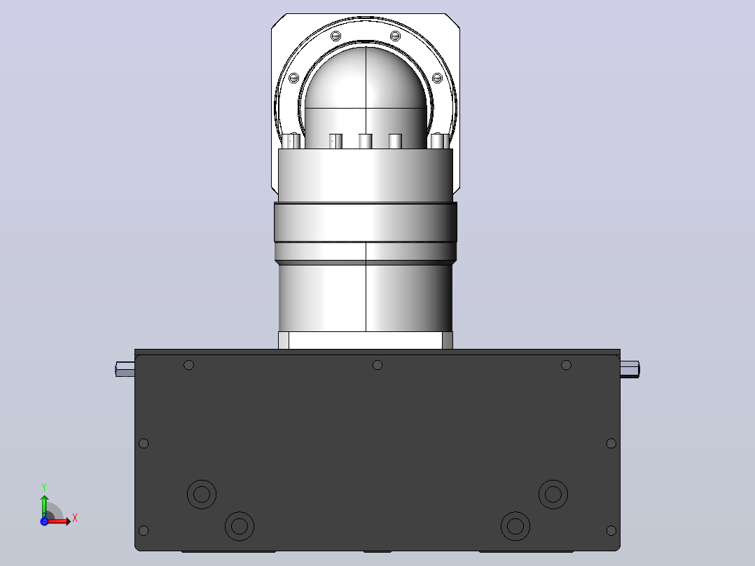 DMG135-FCR齿轮齿条模组直线滑台（电机前折）[DMG135-L11S500-DT400-A2D-FCR-P7]前视图