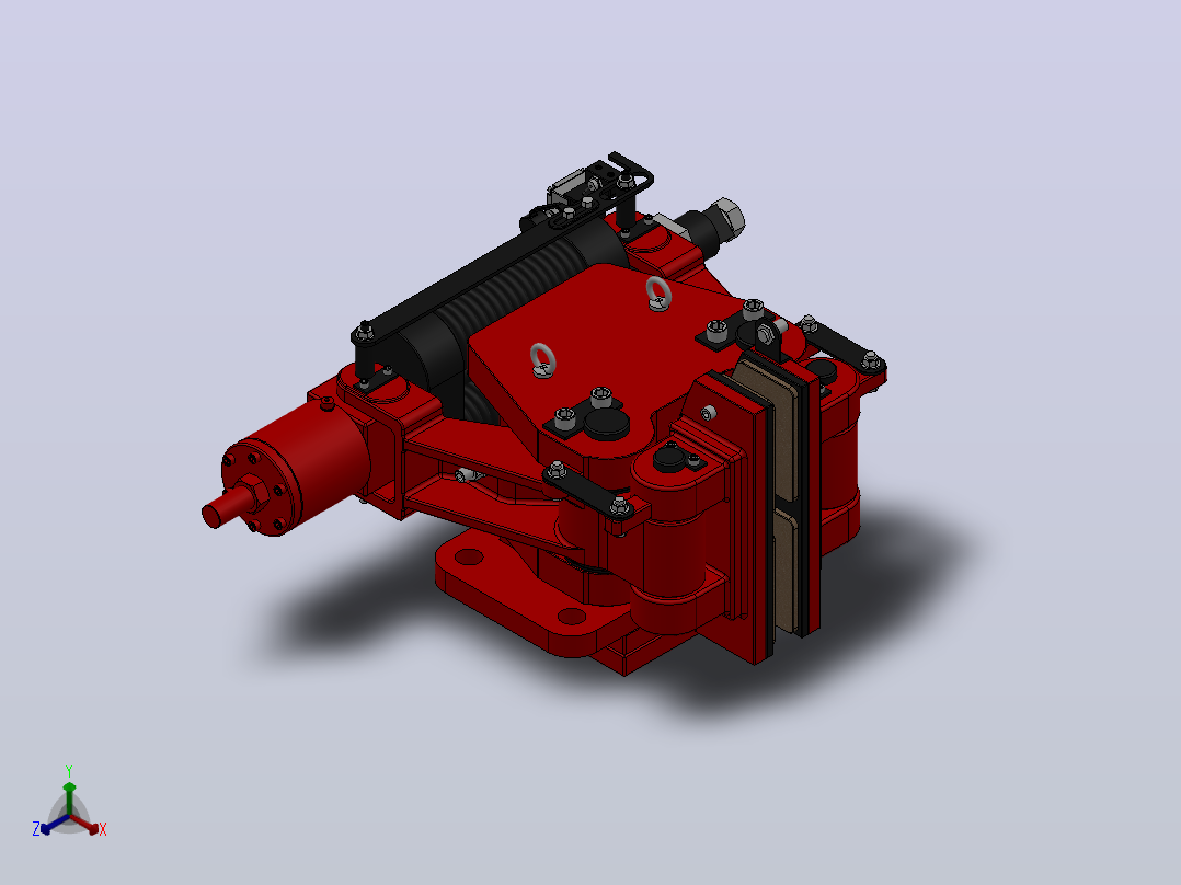 SBD-B安全制动器_SBD80-B-1000×30ⅡRL.WL.CL正等轴测图
