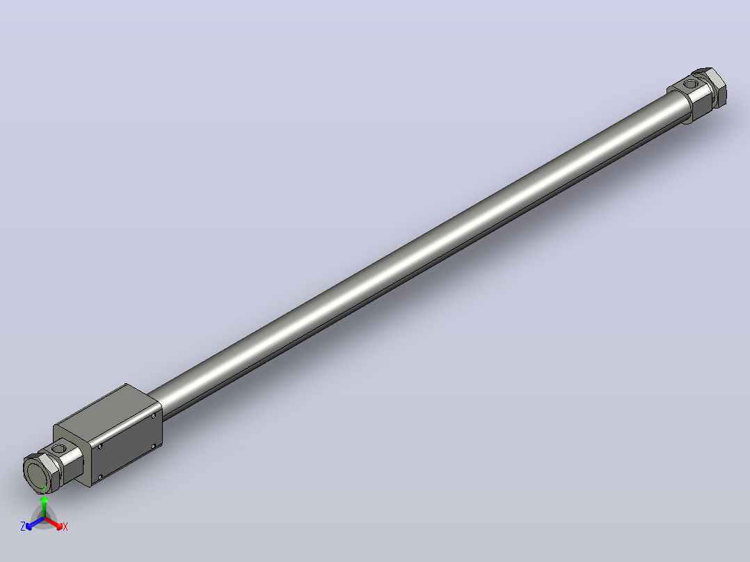 磁偶式无杆气缸CY3B20-500正等轴测图